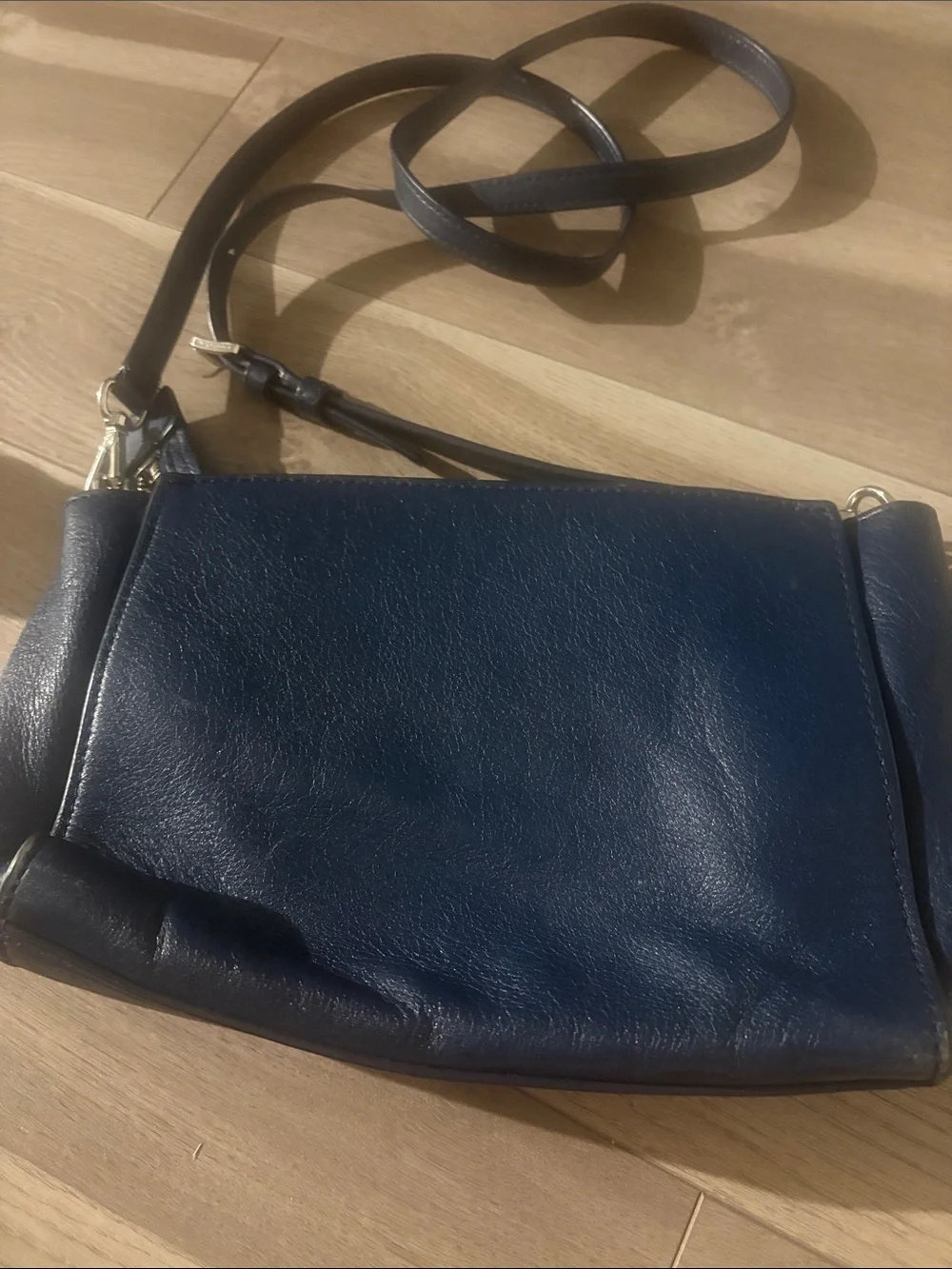 Michael Kors Dark Blue Leather Crossbody Bag